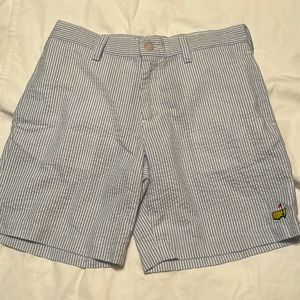 Youth size 20 seersucker golf shorts from The Masters Collection